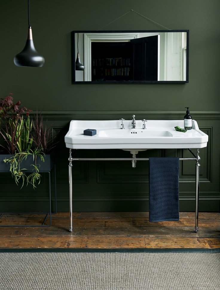 B19 1TH JET, T51 CHR Напольная раковина стоящая овальная Burlington EDWARDIAN - Вид №2