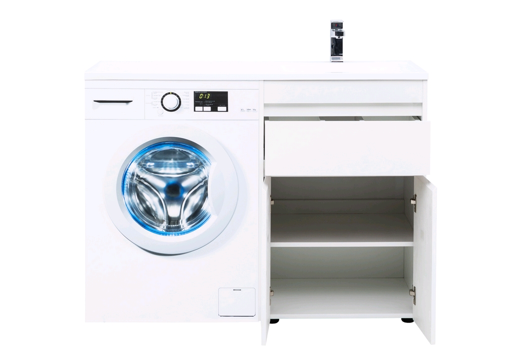 Тумба с раковиной Aquanet Токио 120 R белый (напольная, 1 ящик, 2 дверцы) 0023774500235500 - Вид №4