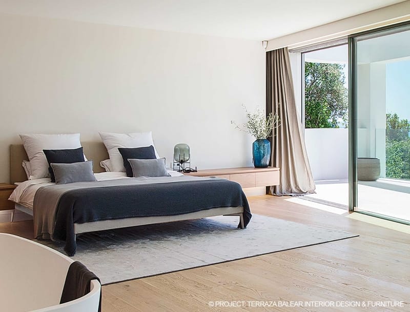 Двуспальная кровать из ткани с мягким изголовьем Flexform Feel Good ARCH-00079059 - Вид №1