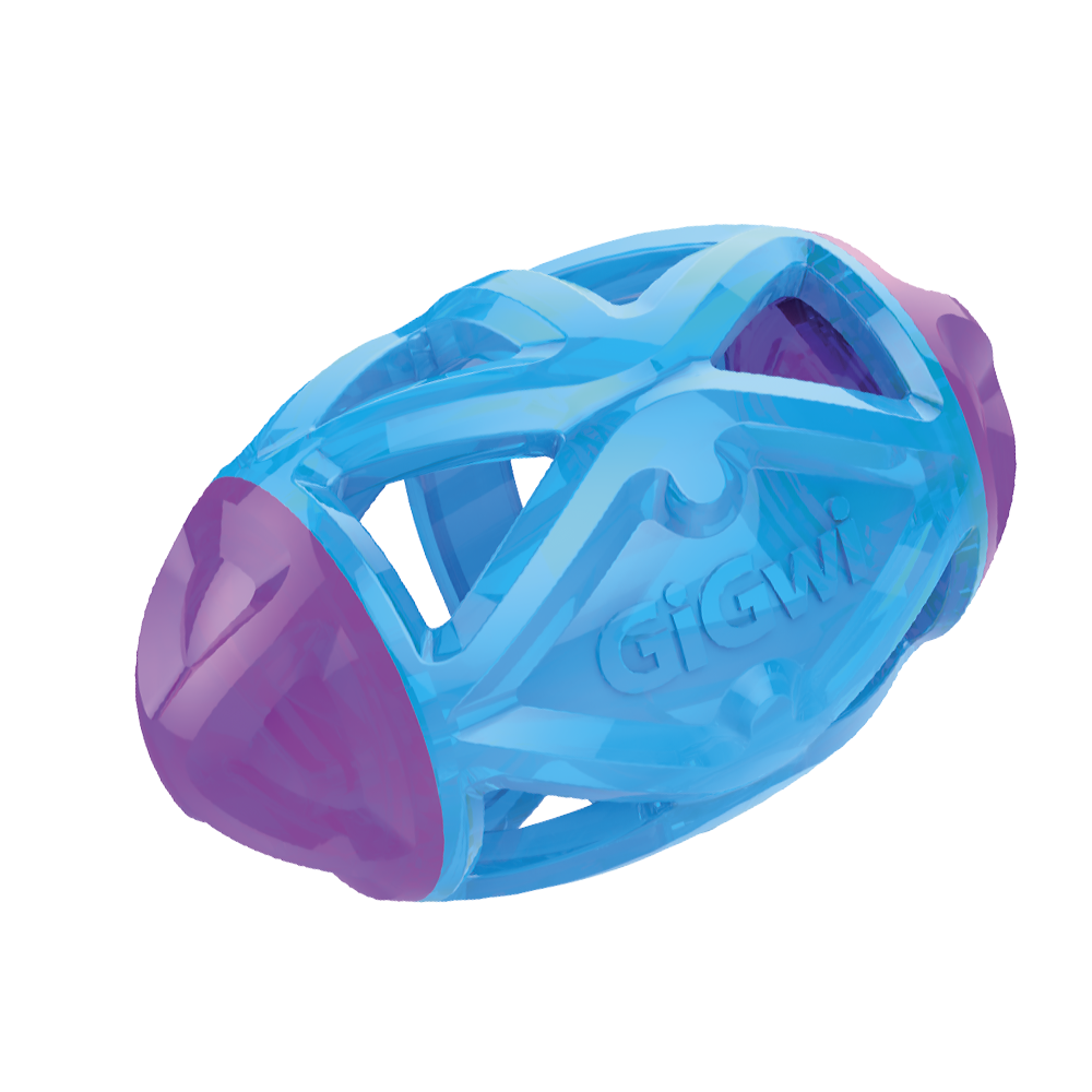 ПР0058987 Игрушка для собак Edge Flash Регби-мяч светящийся 15см GIGWI 