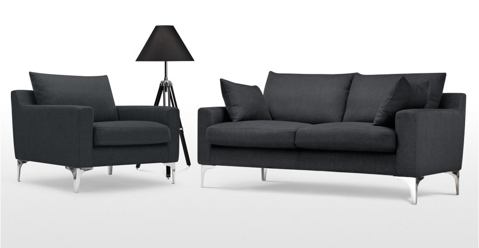 Диван Collar прямой черный ICON DESIGNE ДИЗАЙНЕРСКИЕ 178079 Черный  - Вид №5