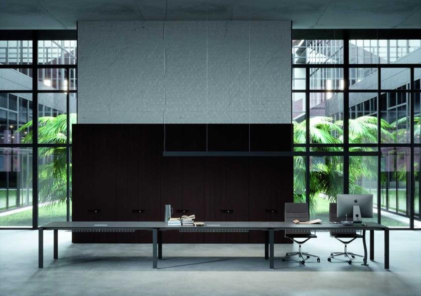 Bralco Рабочий стол из стеклокерамики с системой управления кабелями Glider sun-id-1434456 - Вид №1