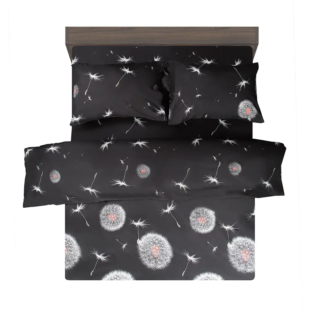 Комплект постельного белья Amore Mio Левиту евро полисатин черный STLM-2126904 - Вид №4