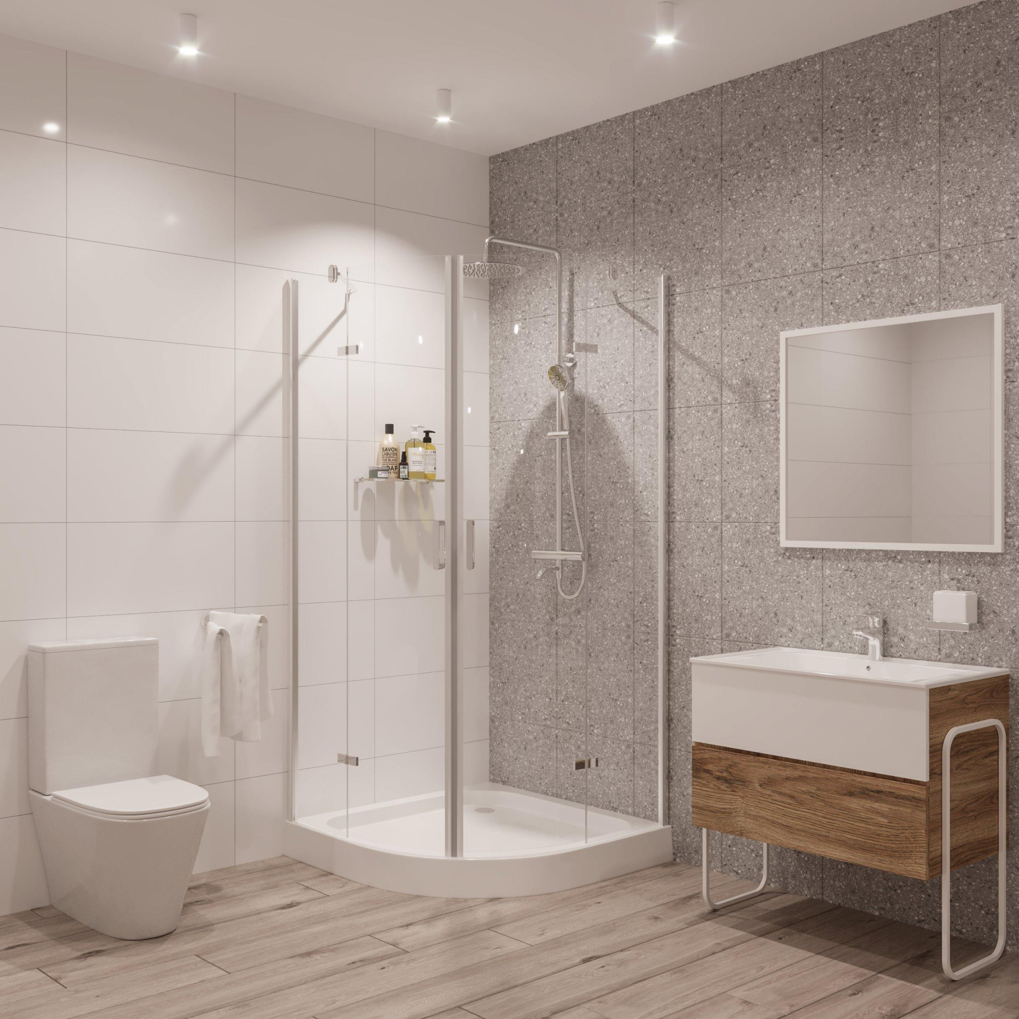 Душевое ограждение NG- 6616-08 (100*100*190) полукруг, двери распашные, 1 место Niagara Nova 66160811