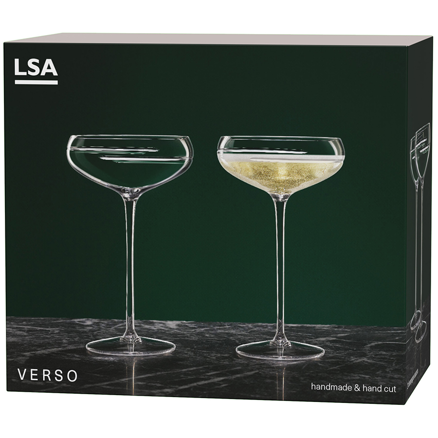 G730-11-408 Набор из 2 бокалов для шампанского signature verso 300 мл LSA International  - Вид №8