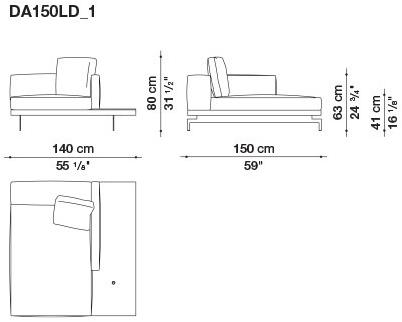 B&B Italia 3-х местный тканевый диван с шезлонгом Dock sun-id-1355318 - Вид №60