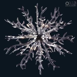 4114 ORIGINALMURANOGLASS Потолочный светильник Кристальный коралл - 9 ламп - муранское стекло OMG 85 см