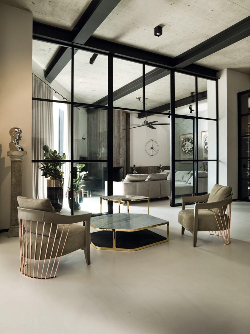 Longhi Кожаное кресло с подлокотниками Loveluxe 2018 – illusion collection X 689 - Вид №6