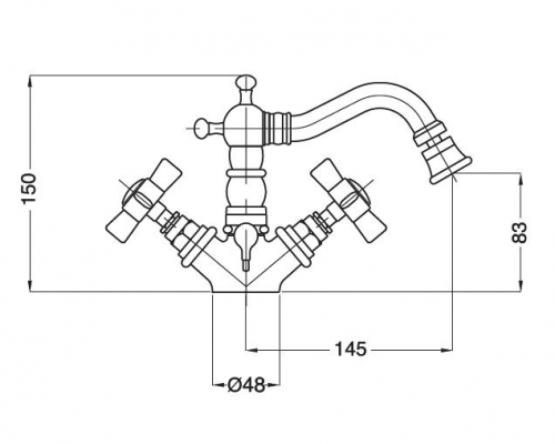 Смеситель MIGLIORE Princeton ML.PRN-844.BR для биде - бронза  - Вид №1