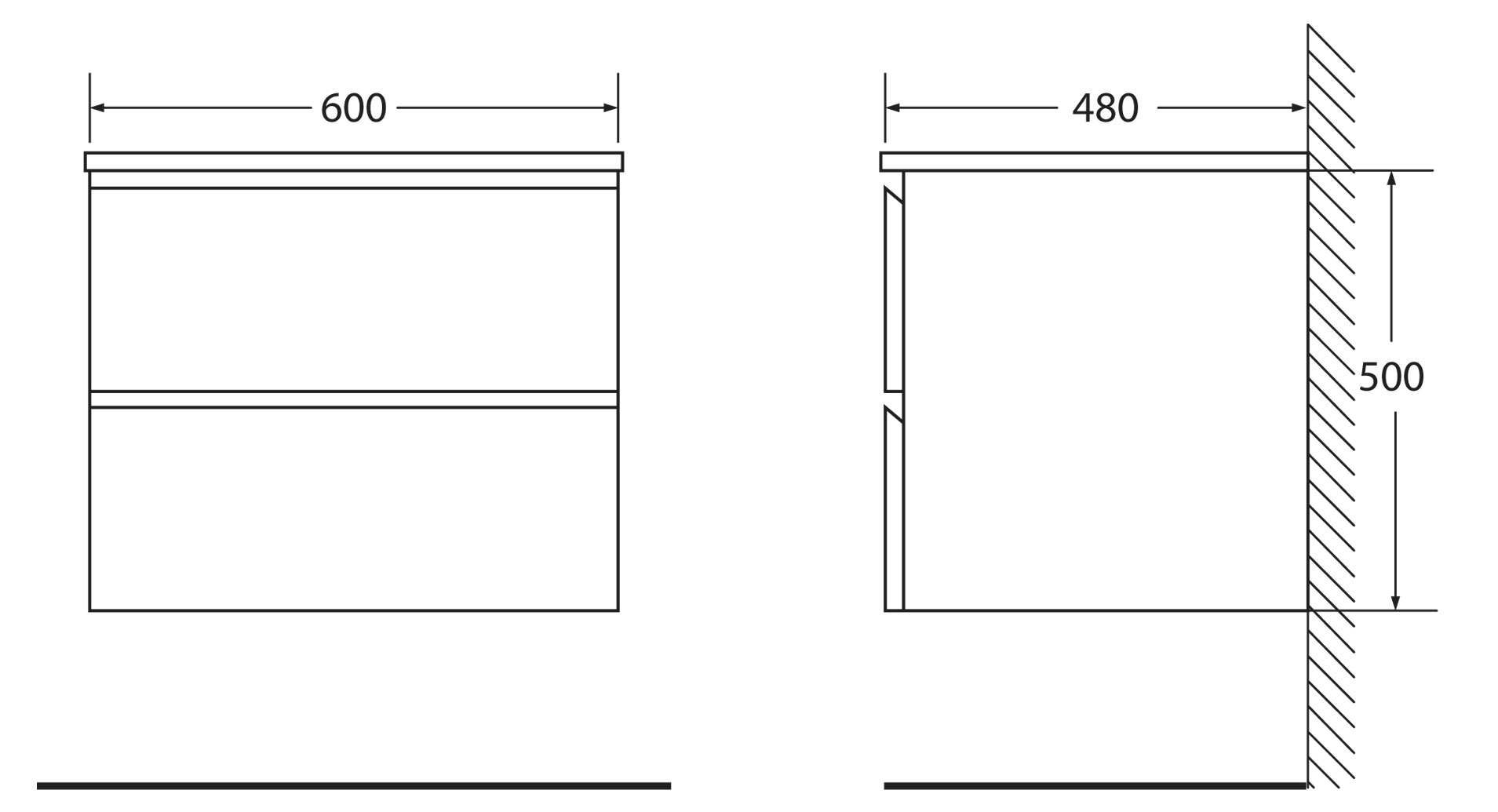 Мебель для ванной BelBagno LUCE-600-2C-SO-SCM - Вид №2