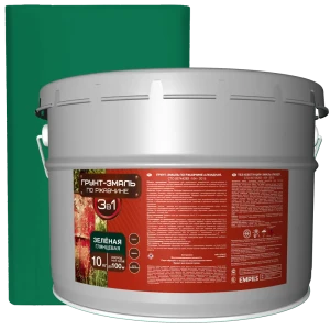 Грунт-эмаль по ржавчине 3 в 1 Empils гладкая цвет зелёный 10 кг