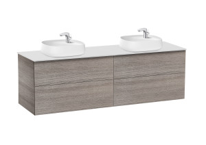 A851407402 Тумба для двух накладных раковин 585 мм ROCA Beyond