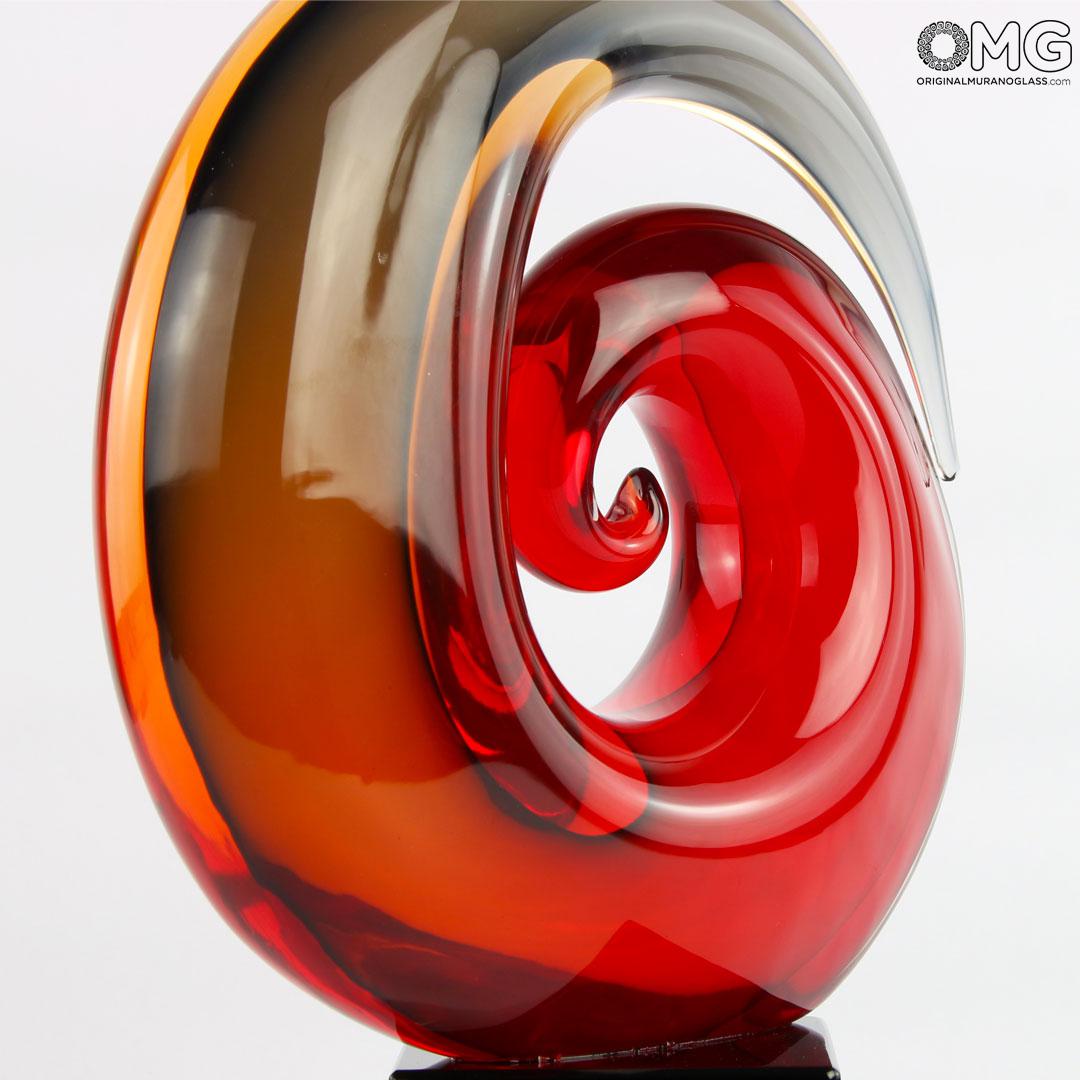 3915 ORIGINALMURANOGLASS Скульптура Водоборот любви - муранское стекло OMG 15 см  - Вид №1