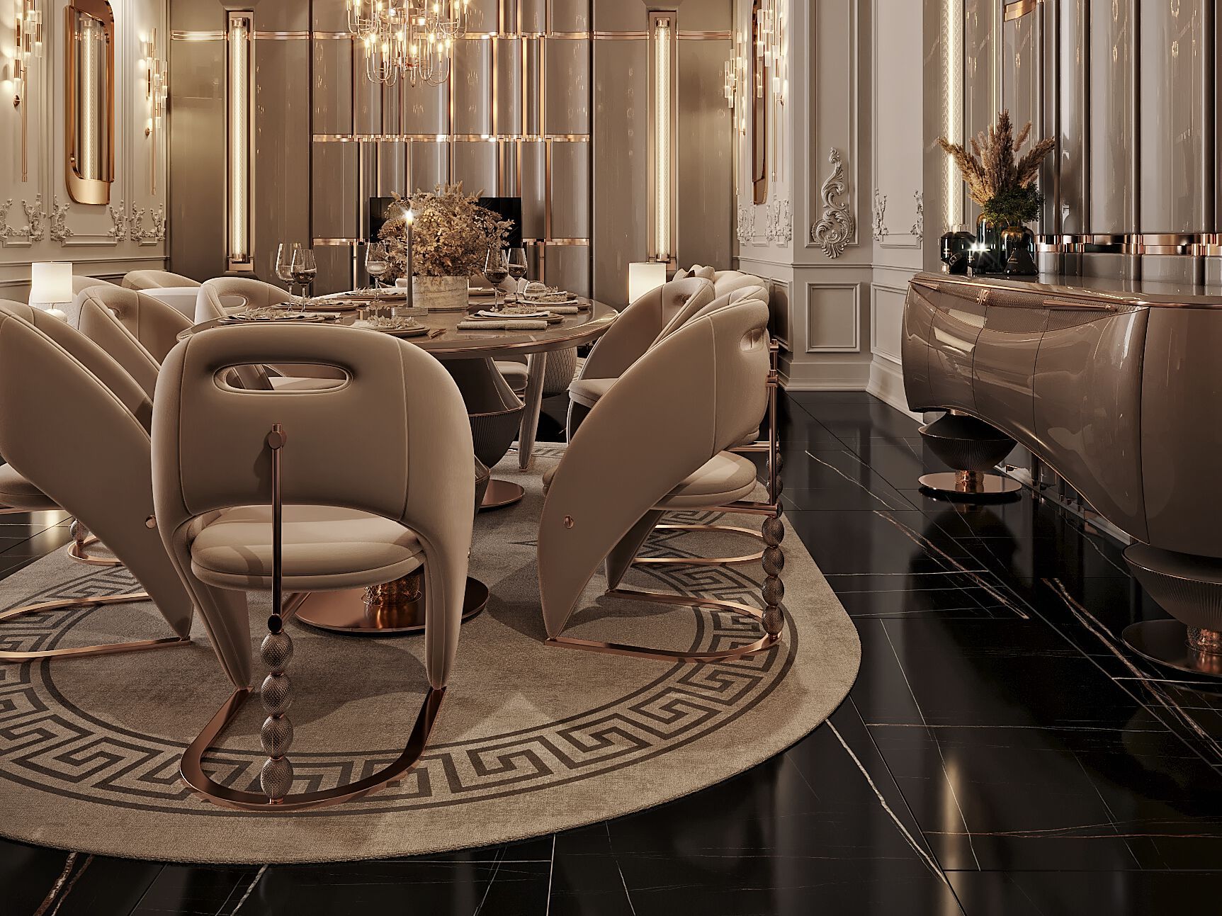 Мягкий тканевый консольный стул Zebrano Phaselis ARCH-00058099 - Вид №5