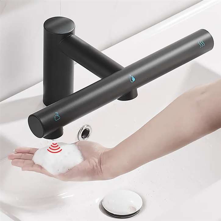 Инфракрасный кран для общественных туалетов с воздушными полотенцами Fontana Showers синий Синий ARCH-00027473 - Вид №2