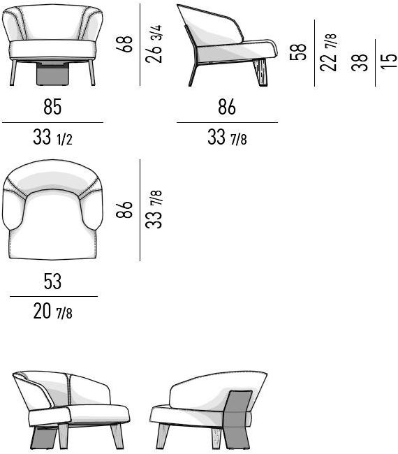Minotti Кресло Reeves sun-id-1422750 - Вид №8