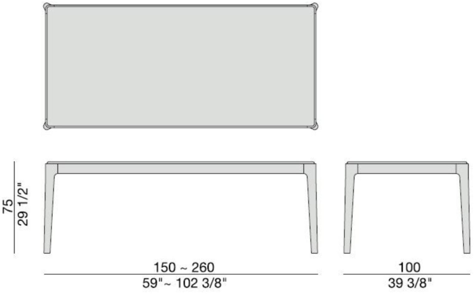Porada Прямоугольный стол из орехового дерева и мраморной столешницей Iron sun-id-1352375 - Вид №1