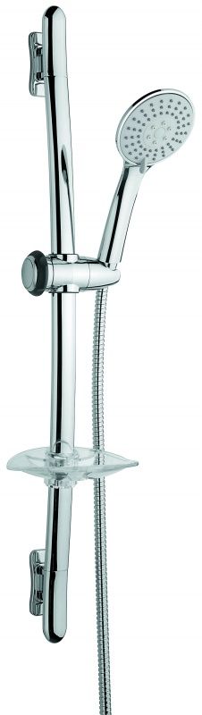 C06687CR Душевой комплект: штанга, лейка, шланг, мыльница. C06687, цвет хром EMMEVI 