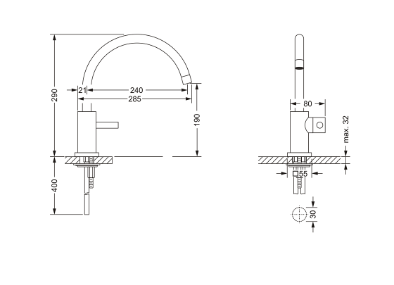 Смеситель для раковины xxl, однорычажный JOERGER Charleston Square 634.10.354.000 - Вид №1