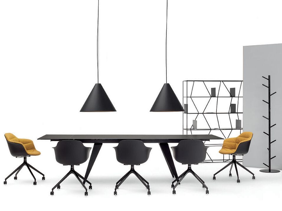 Выдвижной стальной и хрустальный обеденный стол Bontempi Casa RAMOS ARCH-00063299 - Вид №6