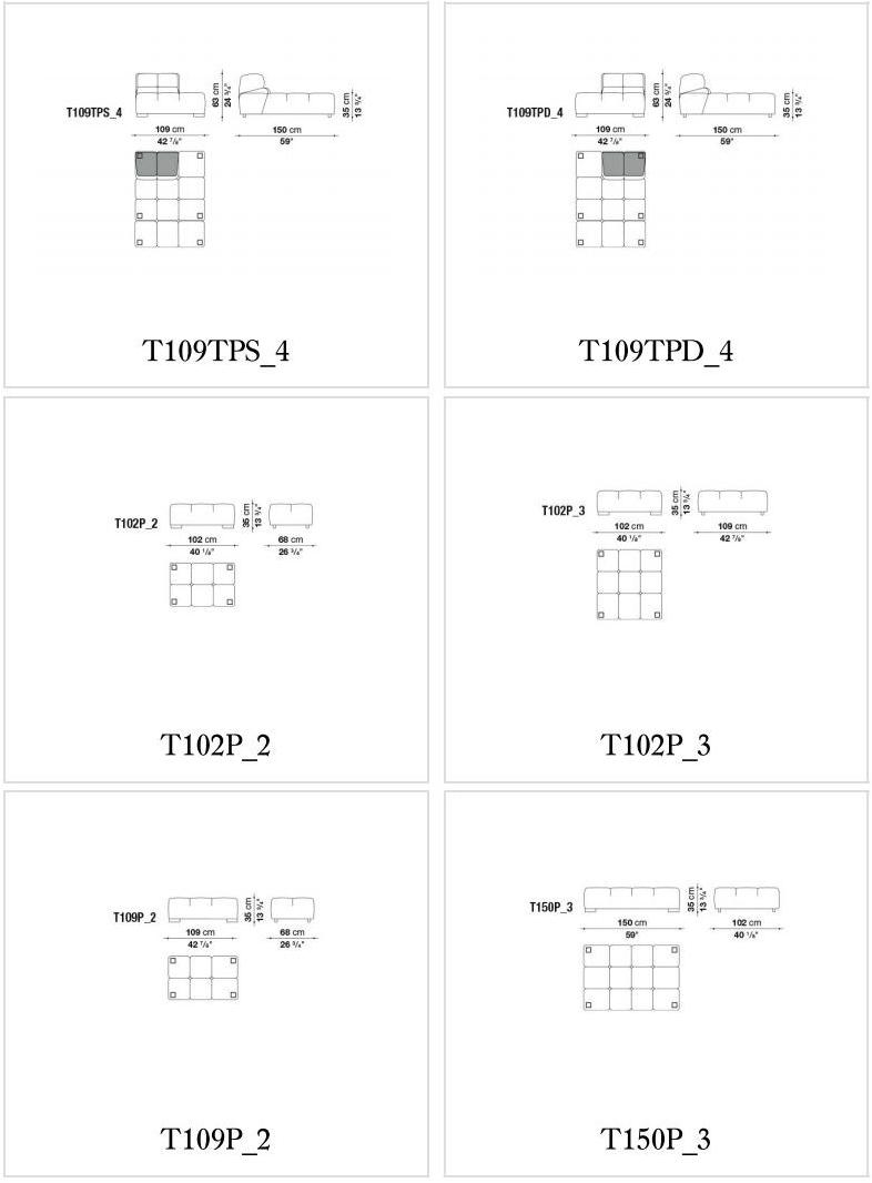 B&B Italia Модульный тканевый диван Tufty time sun-id-1496418 - Вид №14