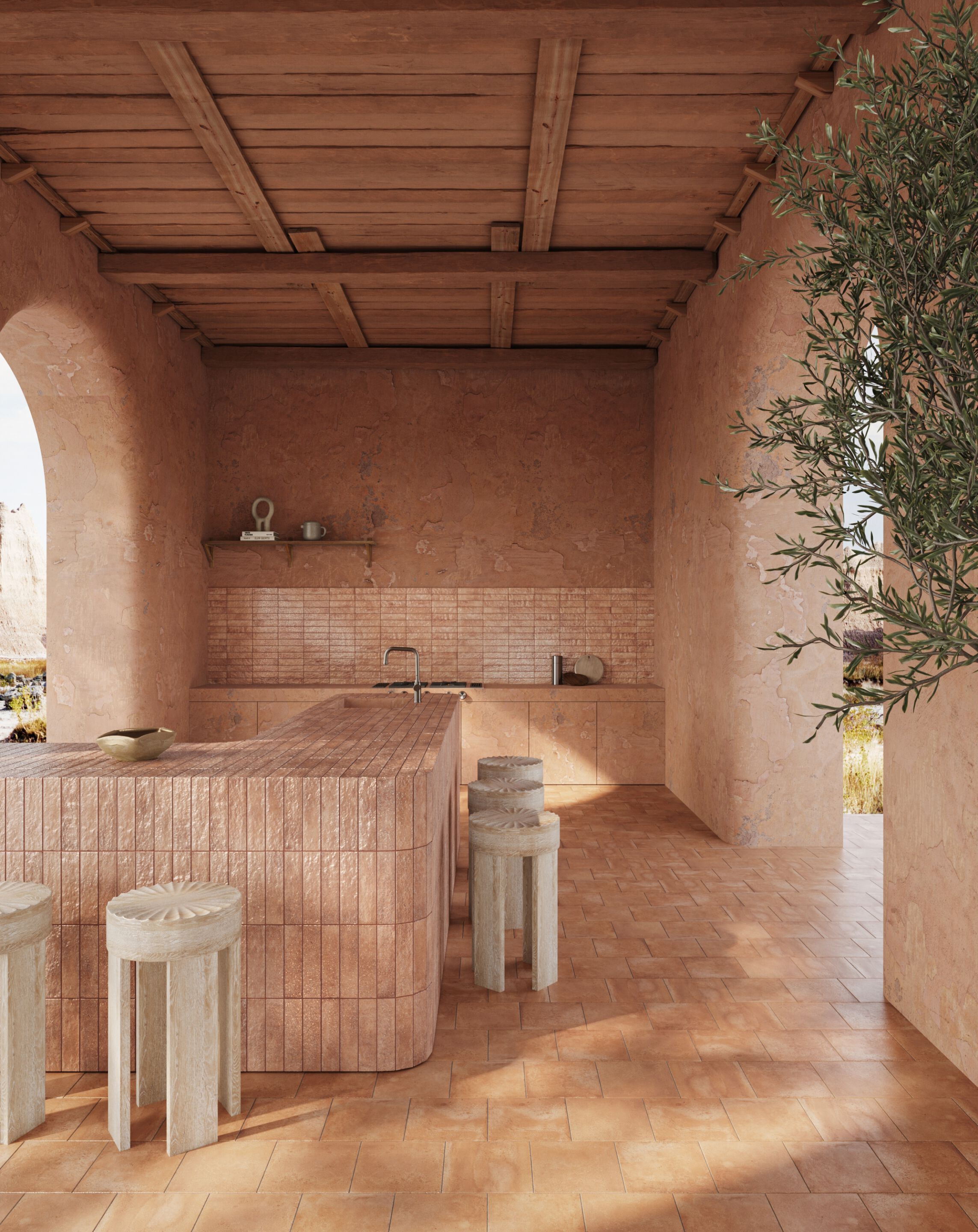 Пол / облицовка керамогранита с эффектом кирпича KERADOM COCCIO ARCH-00081704 - Вид №18