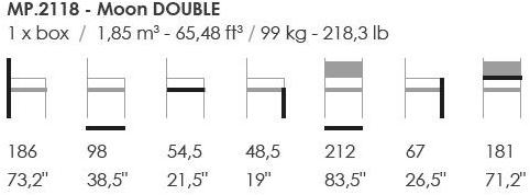 Fenabel 2-х местный кожаный диван Moon sun-id-1410286 - Вид №1