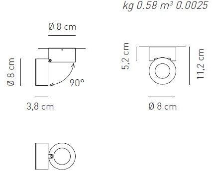 AXOLIGHT Настенный светодиодный светильник Favilla sun-id-1430670 - Вид №2