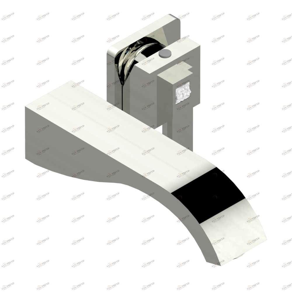 A2S-6541B Trim only for Built-in basin mixer with spout (two x 1/2'' inlets and one 1/2'' outlet), without waste Thg-paris Masque de Femme, solaire Матовый никель A2S 6541B CAT.C