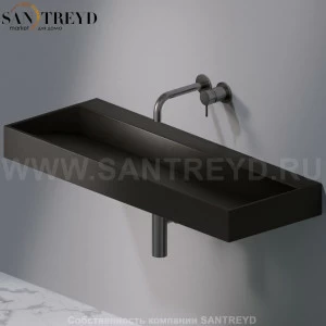 L012T1RPV4.105 Подвесная раковина настенная прямоугольная A. e T. Italia P35 черная