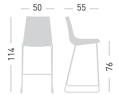 Стул для саней из инженерного пластика GABER Colorfive ARCH-00131681 - Вид №2