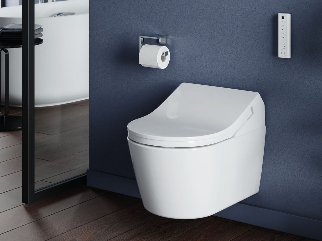 Керамический подвесной туалет биде с ручным душем TOTO Washlet® ARCH-00131850