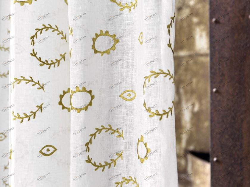 Élitis Вышитая льняная ткань Effigie sun-id-1505441