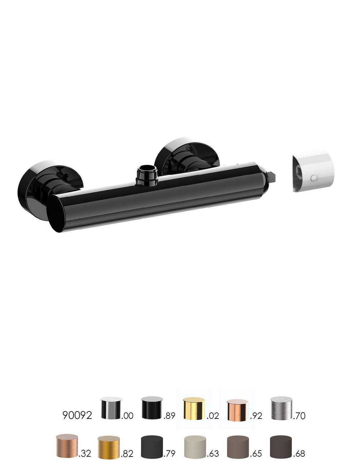 Внешний однорычажный смеситель для душа с 2 отверстиями Rubinetterie Frattini Narciso S ARCH-00122493 - Вид №7