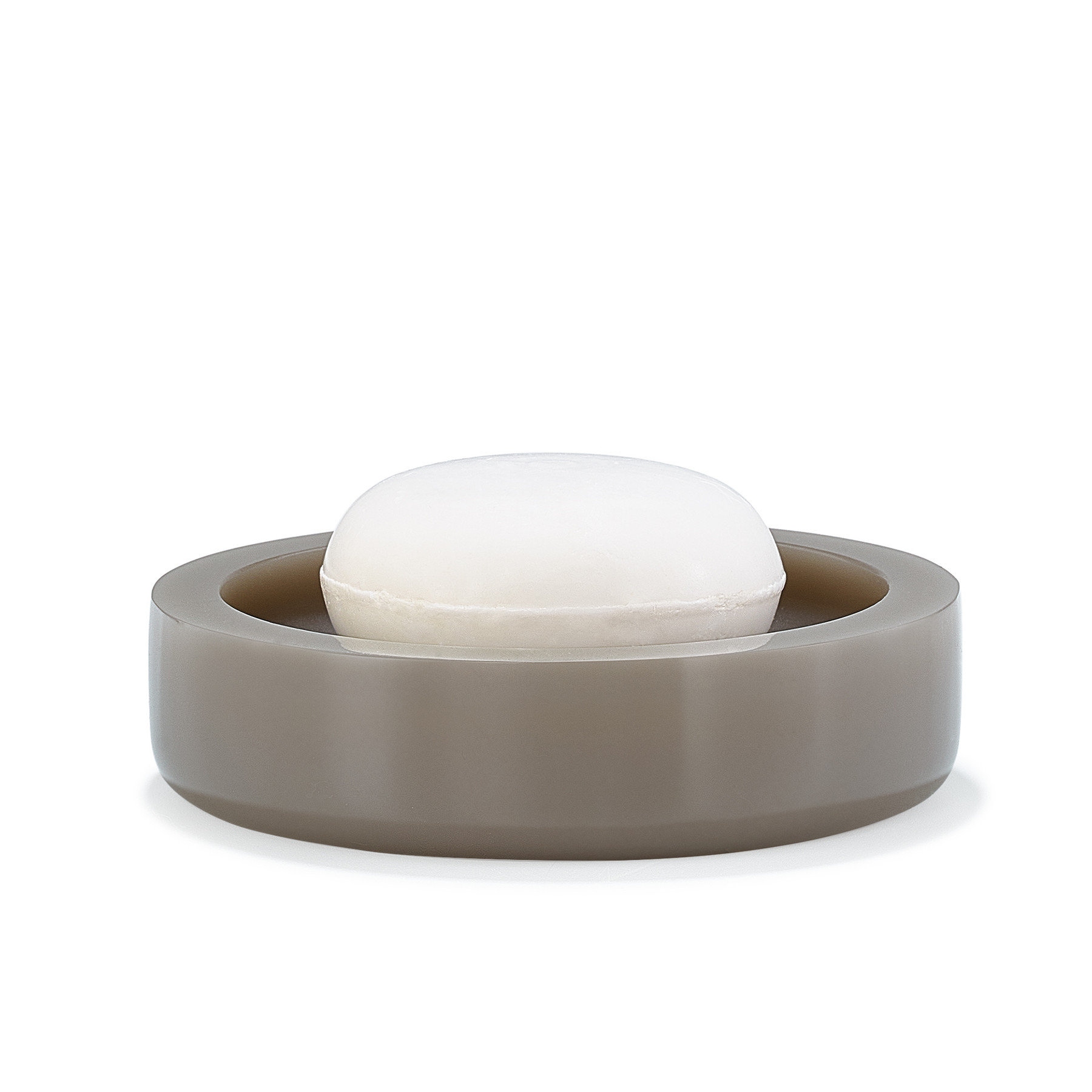 DOME-GRY-SD Серая глянцевая мыльница Dome Labrazel 