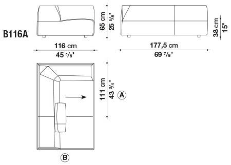 B&B Italia Модульный диван из ткани Bend sun-id-1452964 - Вид №10