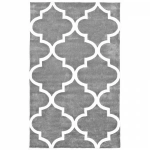 Ковер Trelli серый 120х180 DOLLY CAPRETS ДИЗАЙНЕРСКИЕ, ТРЕЛЬЯЖНЫЙ УЗОР 015156 Белый;серый