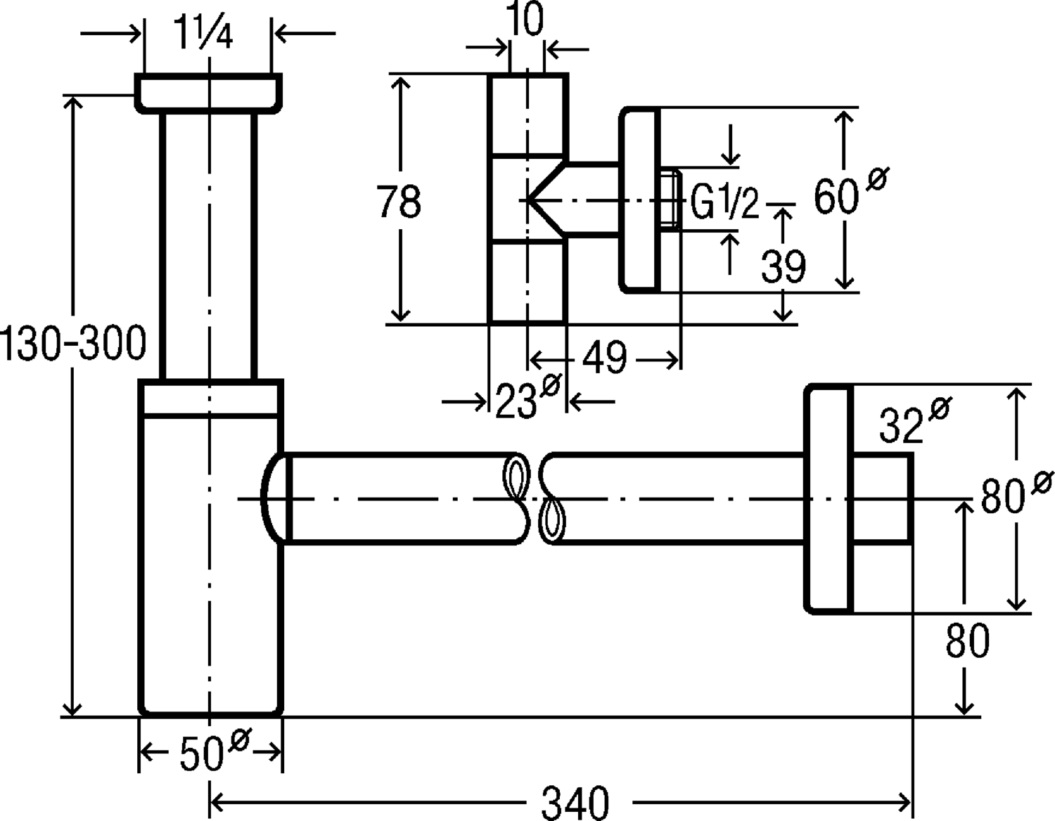 Канализационная арматура  Сифоны для умывальников и биде  Бутылочные сифоны Eleganta, угловые вентили VIEGA 492 489 Модель 5788.4 Santreyd  - Вид №2