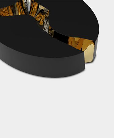 0-302 Овальный черный центральный стол Lapiaz Boca Do Lobo  - Вид №11