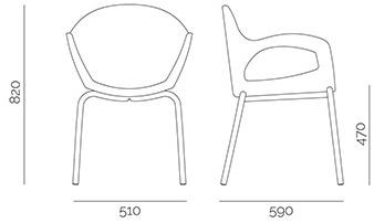 PF Stile Штабелируемый садовый стул из полиэтилена sun-id-1470409 - Вид №6
