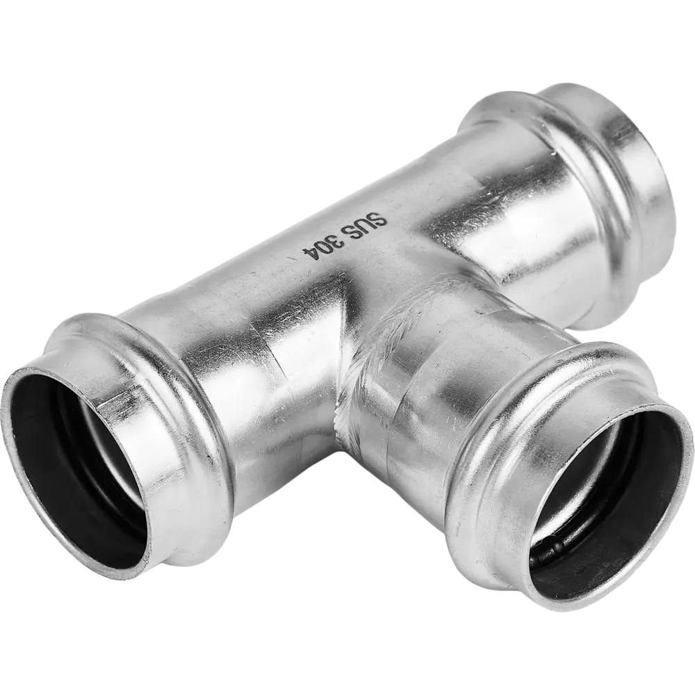 Тройник равнопроходной Rommer 28 мм ВПр нержавеющая сталь STLM-2100145