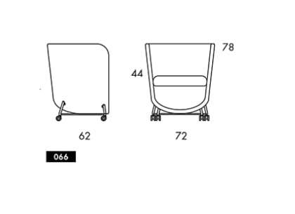 Тканевое кресло с колесами и отсеком для хранения Bla Station Pocket ARCH-00041885 - Вид №10