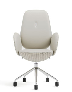 Регулируемое по высоте офисное кресло с откидывающейся спинкой из ткани с подлокотниками