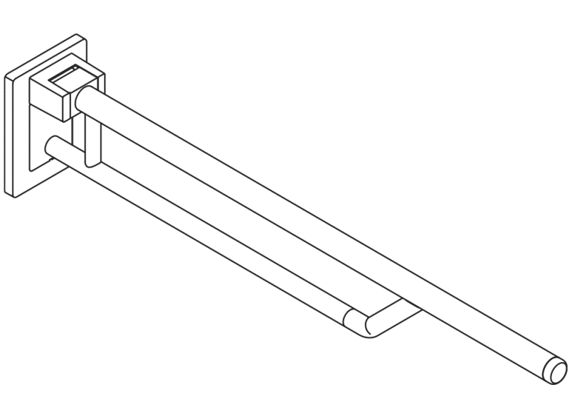 950.50.14090 Двойная опорная рейка на петлях HEWI Stützen  - Вид №4
