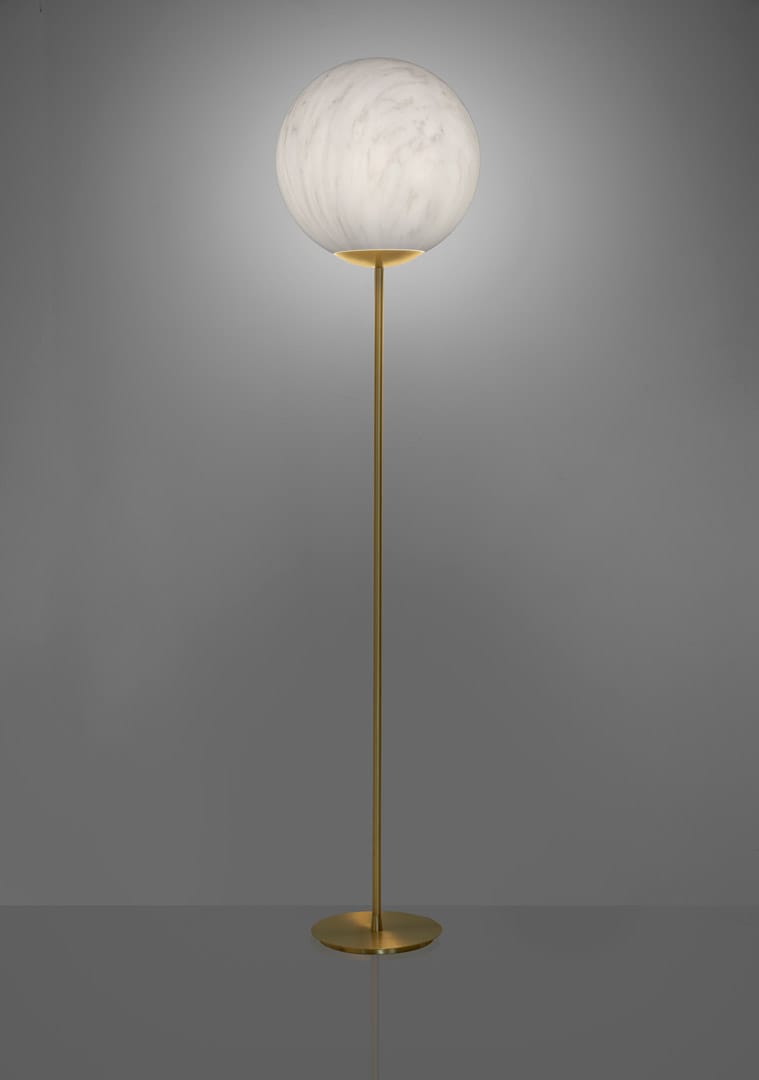 Напольная лампа из латуни и полиэтилена с мраморным эффектом SLIDE ARCH-00070936 - Вид №1