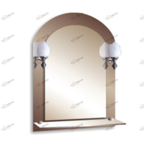 Зеркало Соло с фонарем 730х535 (062) Соло МИР ЗЕРКАЛ 232249