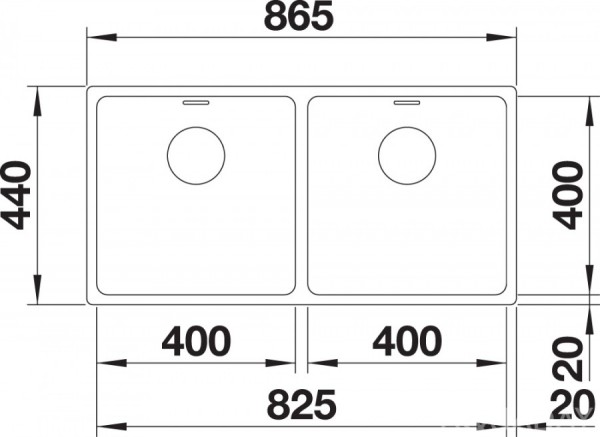 522985 Кухонная мойка Blanco Andano 400/400-IF  Blanco Andano - Вид №5