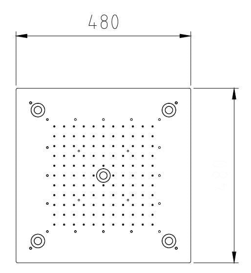 Светодиодная потолочная насадка для душа из нержавеющей стали Ama Luxury Shower URANO ARCH-00084671 - Вид №9