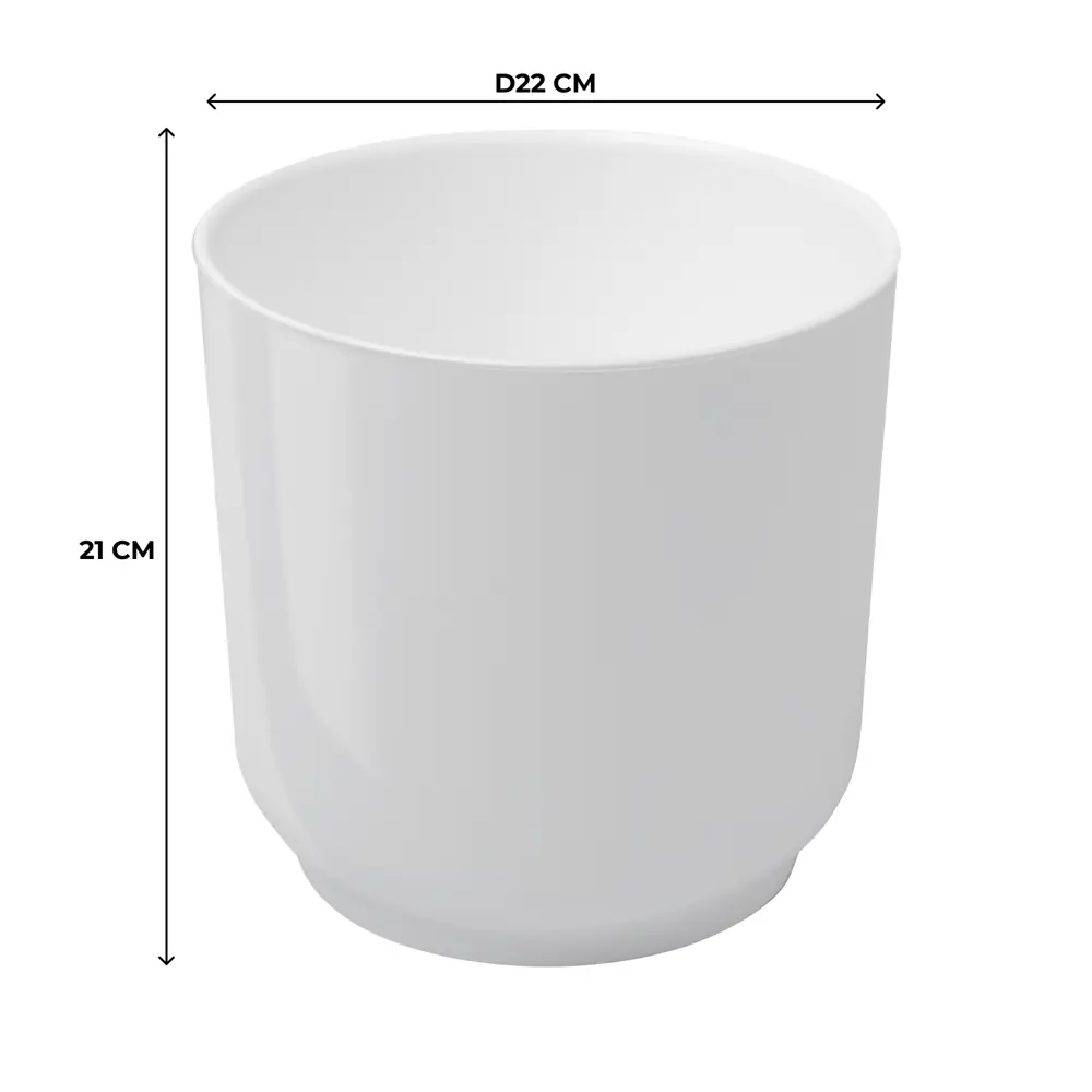 Кашпо Evergreen Design Дельта 22x22x22 см v6.4 л пластик белый 89453006 STLM-2089779 - Вид №2