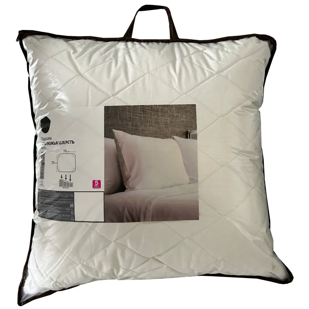 Подушка Inspire 70x70 см верблюжья шерсть молочный 89341184 STLM-2012800  - Вид №5